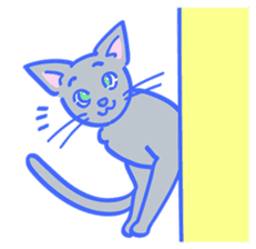 Hello happy cat sticker #14003634