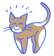 Hello happy cat sticker #14003648