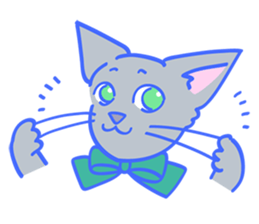 Hello happy cat sticker #14003650