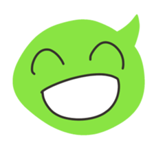 Bubble cartoon face sticker #14003931