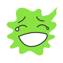 Bubble cartoon face sticker #14003941