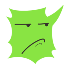 Bubble cartoon face sticker #14003951