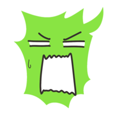 Bubble cartoon face sticker #14003953