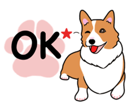 Pembroke Welsh Corgi and good friends 2 sticker #14004330