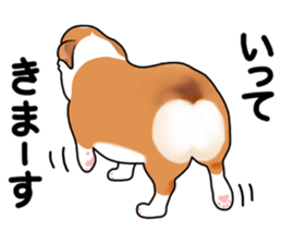 Pembroke Welsh Corgi and good friends 2 sticker #14004335