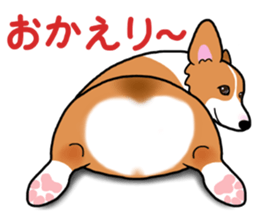 Pembroke Welsh Corgi and good friends 2 sticker #14004337