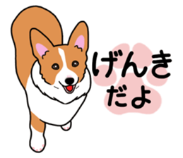 Pembroke Welsh Corgi and good friends 2 sticker #14004344