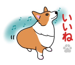 Pembroke Welsh Corgi and good friends 2 sticker #14004345