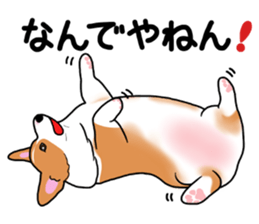 Pembroke Welsh Corgi and good friends 2 sticker #14004348