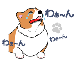 Pembroke Welsh Corgi and good friends 2 sticker #14004351