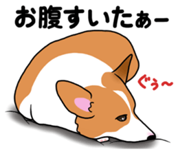 Pembroke Welsh Corgi and good friends 2 sticker #14004358