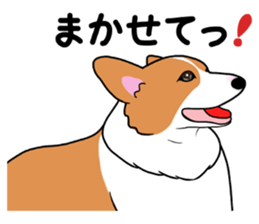 Pembroke Welsh Corgi and good friends 2 sticker #14004359