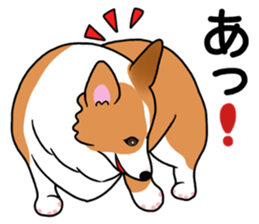 Pembroke Welsh Corgi and good friends 2 sticker #14004360
