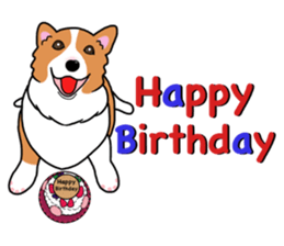 Pembroke Welsh Corgi and good friends 2 sticker #14004362
