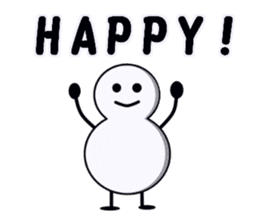 Cute white spheres sticker #14004535