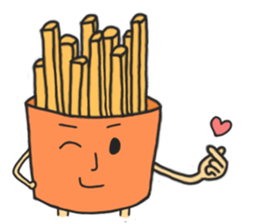 Pizza xi and French fries xi sticker #14004594