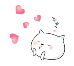 It moves! The white cat sticker #14006617