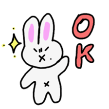Rough look rabbit sticker #14007350