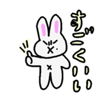 Rough look rabbit sticker #14007353