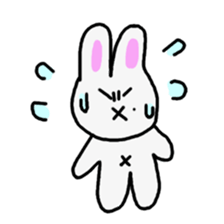 Rough look rabbit sticker #14007354