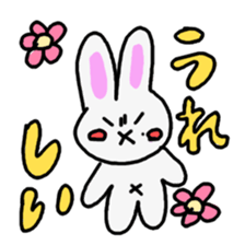 Rough look rabbit sticker #14007356