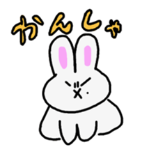 Rough look rabbit sticker #14007357