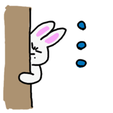 Rough look rabbit sticker #14007358