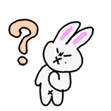 Rough look rabbit sticker #14007359