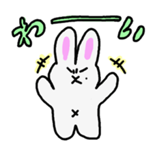 Rough look rabbit sticker #14007360