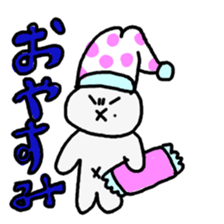 Rough look rabbit sticker #14007364