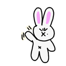 Rough look rabbit sticker #14007365