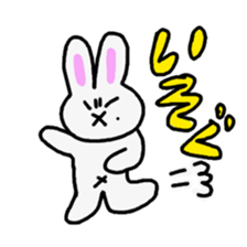 Rough look rabbit sticker #14007366