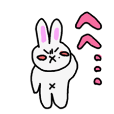 Rough look rabbit sticker #14007370