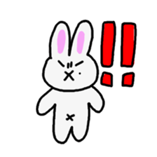 Rough look rabbit sticker #14007371