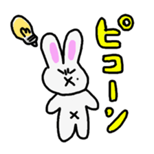 Rough look rabbit sticker #14007374