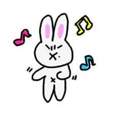 Rough look rabbit sticker #14007380