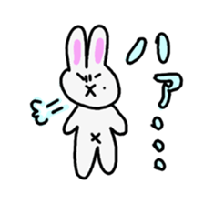 Rough look rabbit sticker #14007383