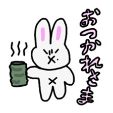 Rough look rabbit sticker #14007384