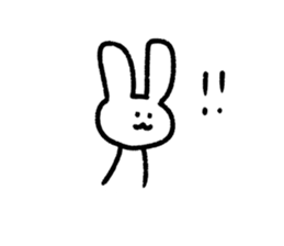 Japanese white rabbit. sticker #14007652