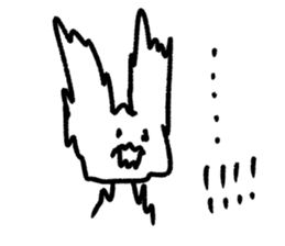 Japanese white rabbit. sticker #14007653