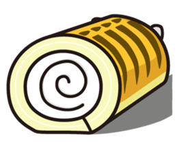 Tiger skin Roll Cat sticker #14007833