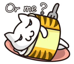 Tiger skin Roll Cat sticker #14007836