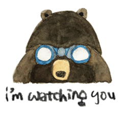 Bear & the girl with superpower sticker #14008266