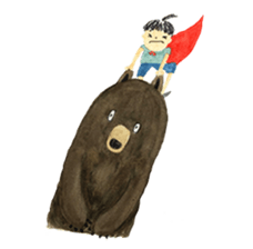 Bear & the girl with superpower sticker #14008275