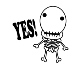 skeleton men sticker sticker #14009074