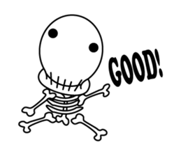 skeleton men sticker sticker #14009076