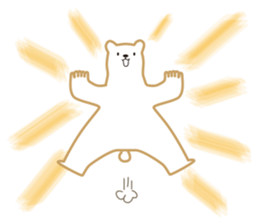 Working polar bear KUMAKEY sticker #14010295