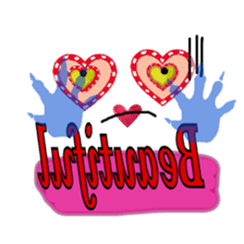 Trendy positive and negative word game-3 sticker #14011975