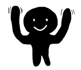 Black marginal people(enblish) sticker #14012431