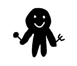 Black marginal people(enblish) sticker #14012438